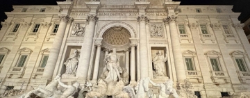 Fontana di Trevi, inusuale silenzio