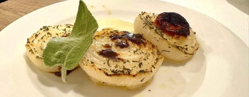 Cipolla bianca di Margherita, sale e sabbia